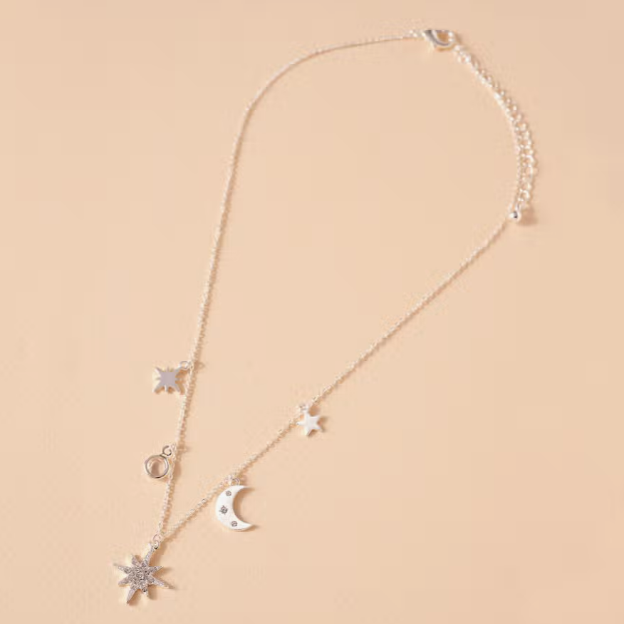 Nova Celestial Charm 16" Silver Plated Necklace