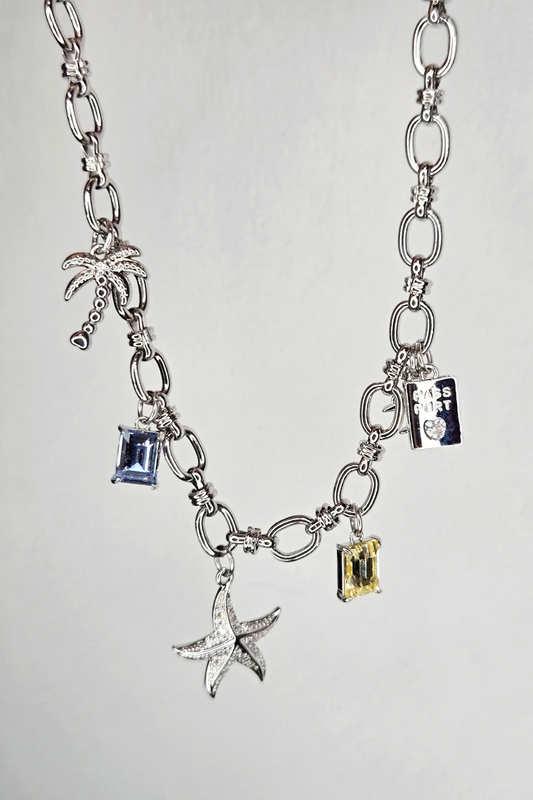 15.75" Beach & Travel Charm Necklace
