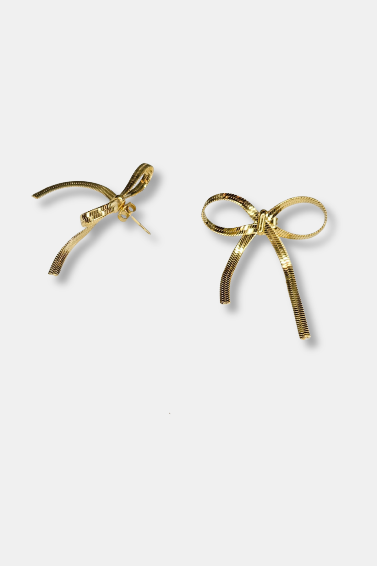 *50% OFF APPLIED AT CHECKOUT!* Classy Bowknot Real Gold Plated Stainless Steel Earrings- Gold & Silver Available!