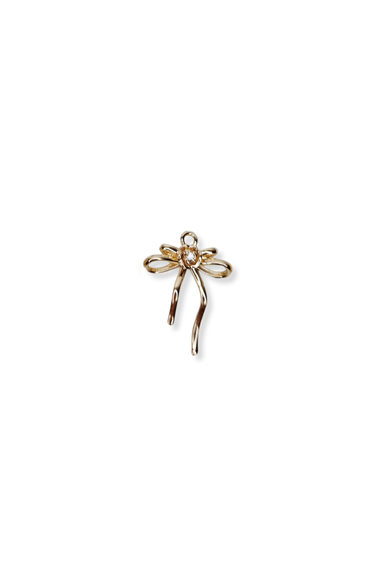 Cubic Zirconia Rose Bow Charm