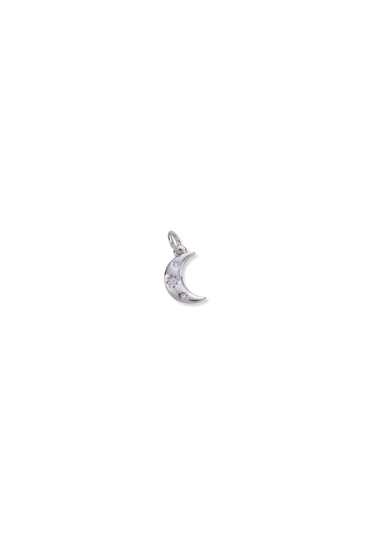 Gold Filled CZ Accent Crescent Moon Charm
