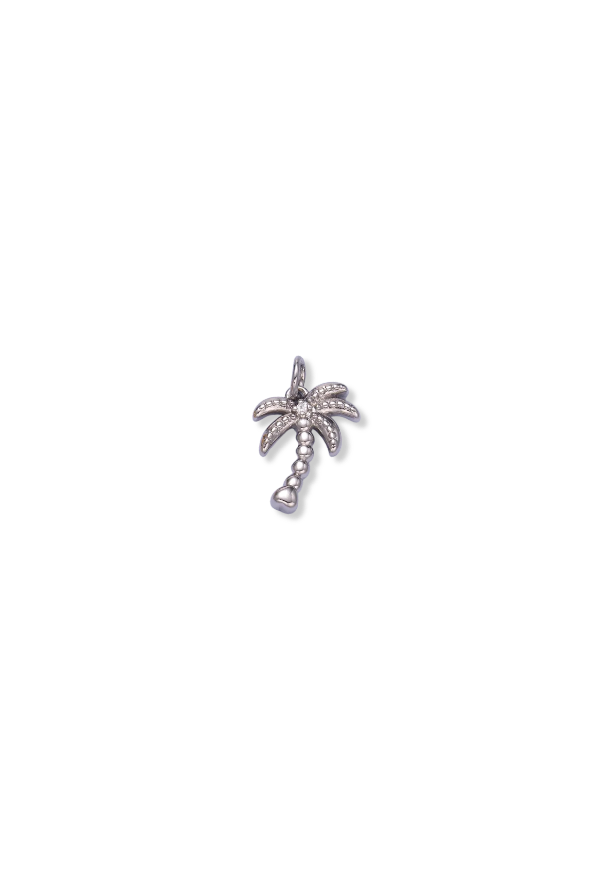 Gold Filled CZ Accent Palm Tree Charm