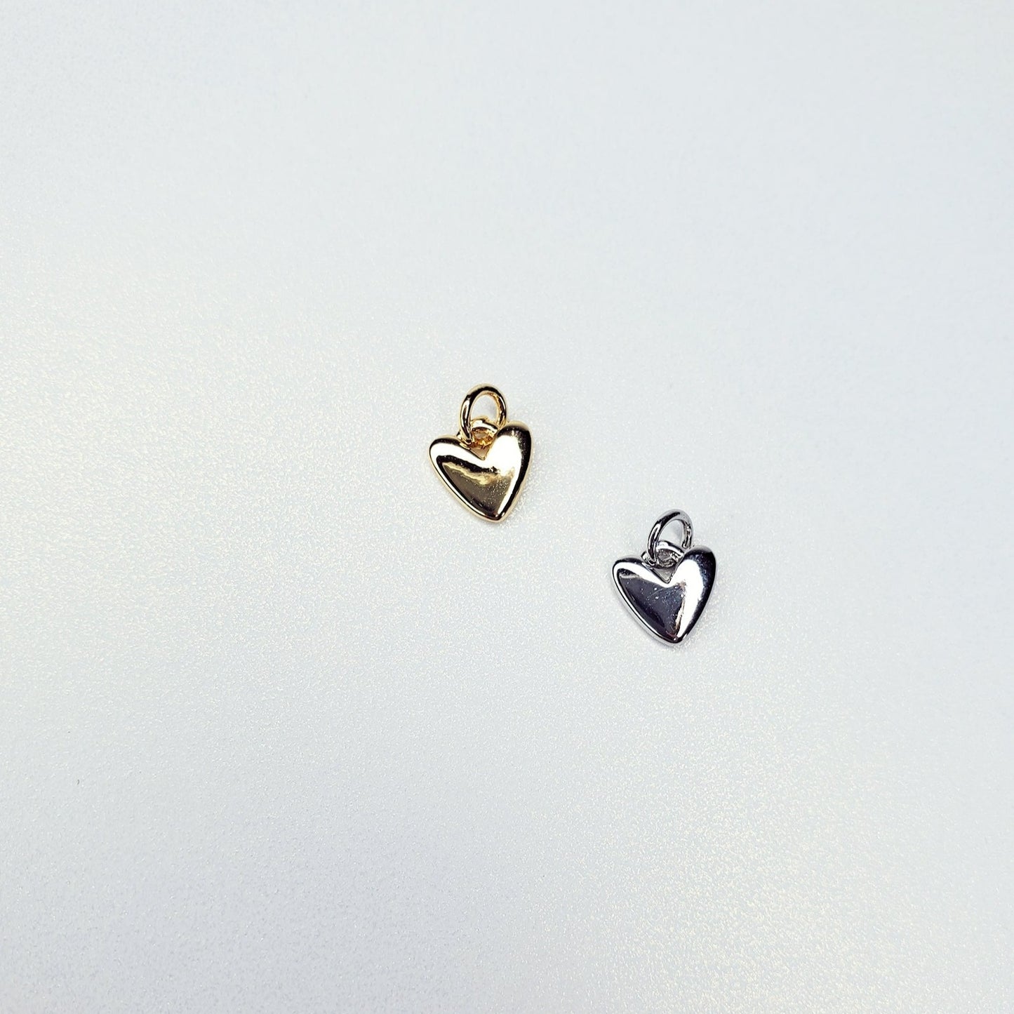 16K Gold Filled Dainty Solid Heart Charm