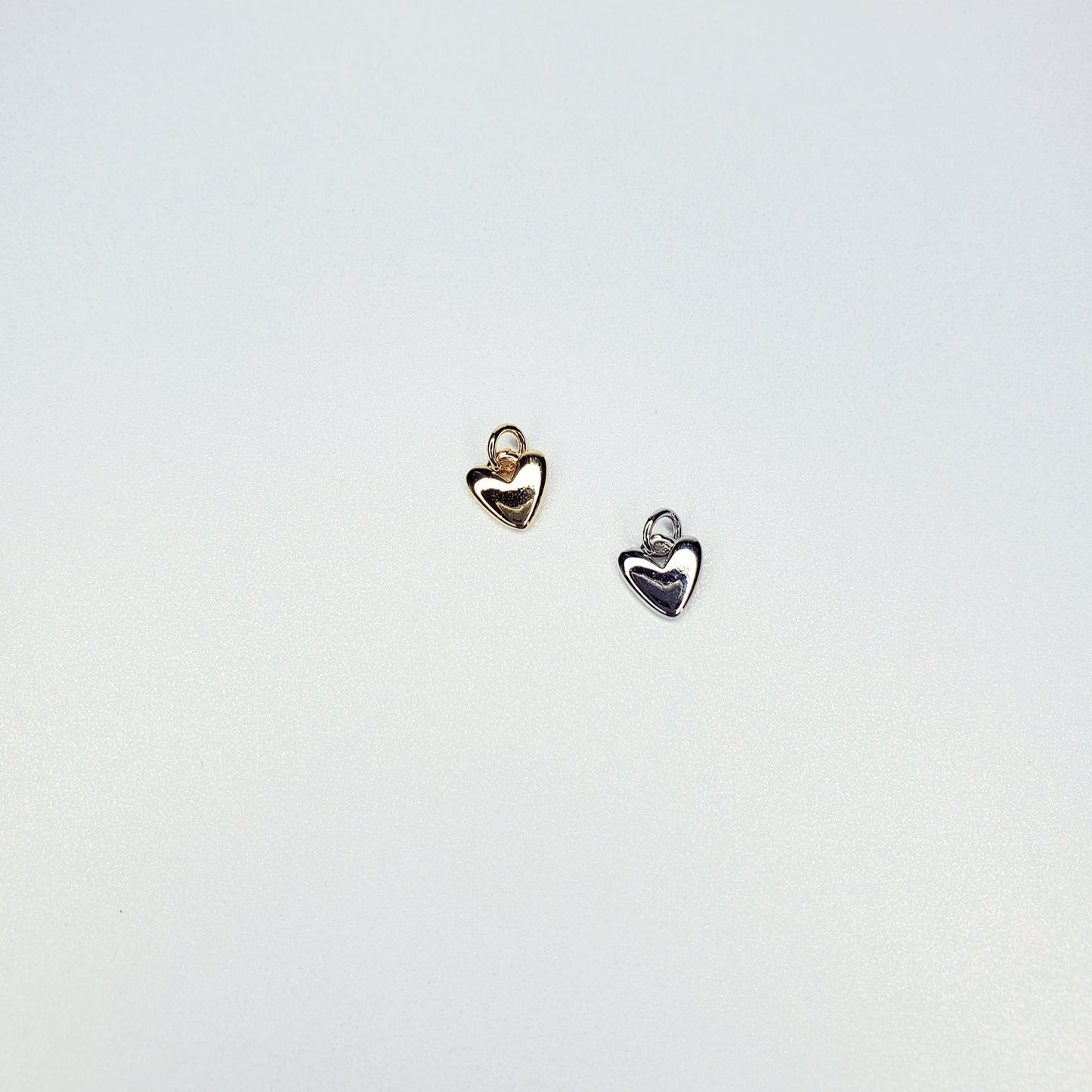 16K Gold Filled Dainty Solid Heart Charm