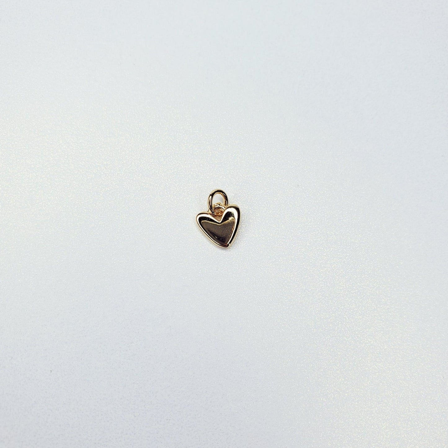 16K Gold Filled Dainty Solid Heart Charm