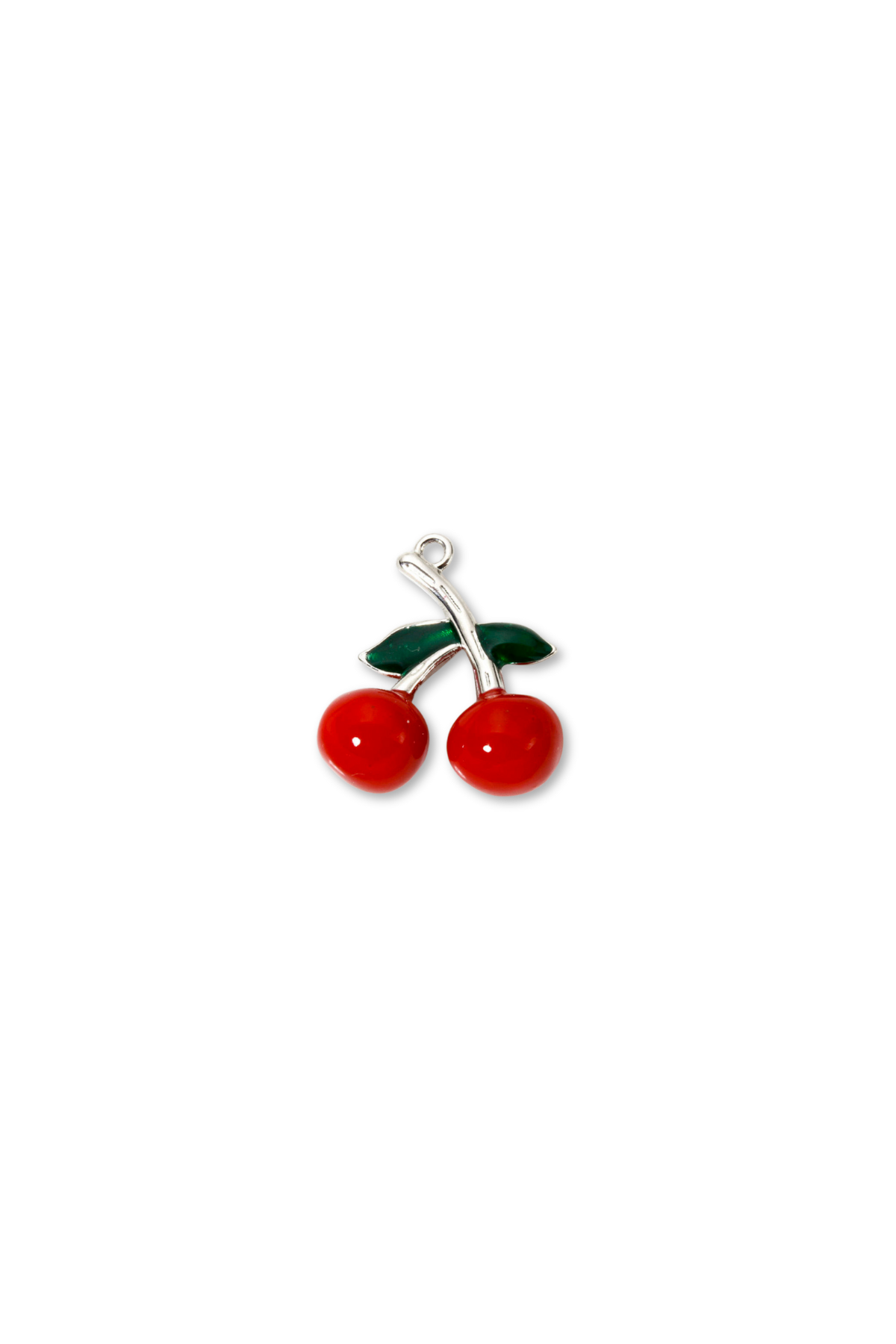 Large 3D Enamel Cherry Charm