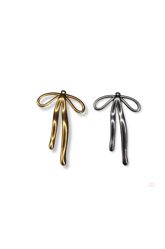Large Stainless Steel Bowknot Pendant