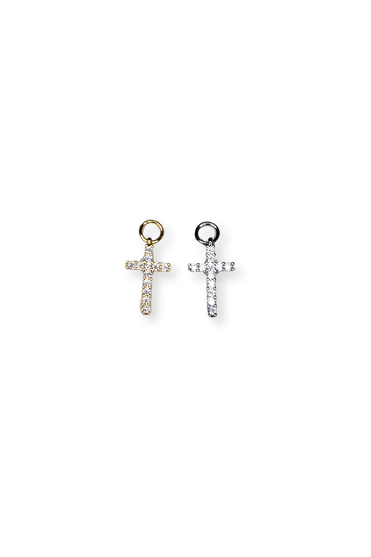 Medium Cubic Zirconia Cross Charm
