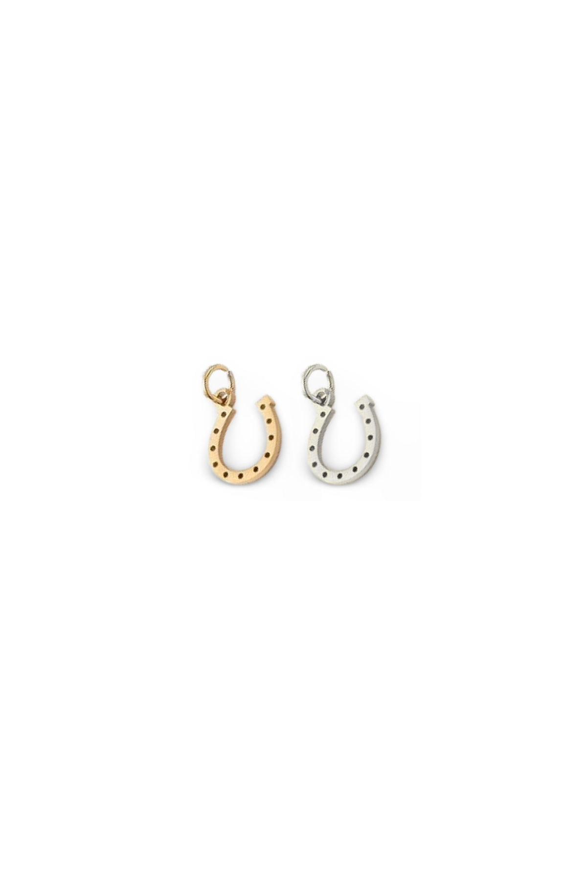 Stainless Steel 3D Cutout Lucky Horseshoe Charm