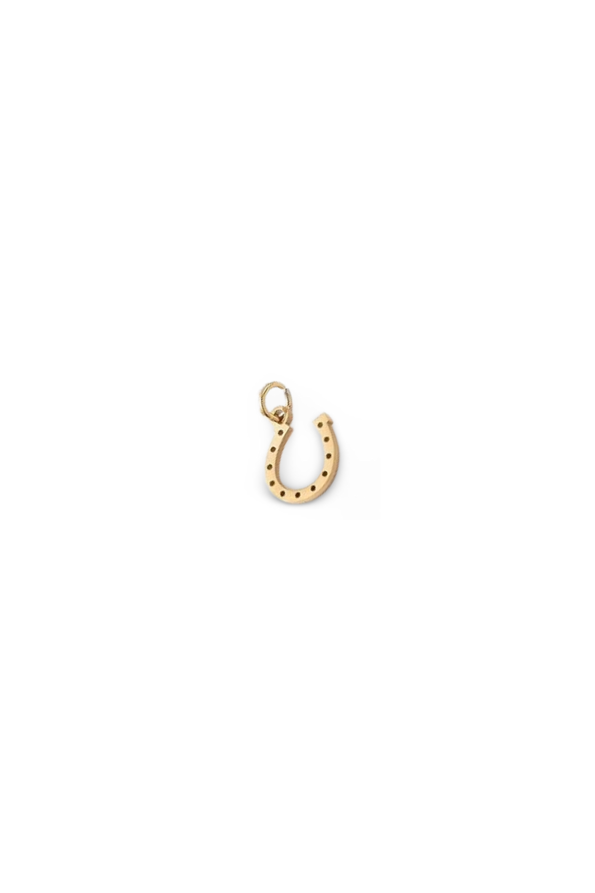 Stainless Steel 3D Cutout Lucky Horseshoe Charm