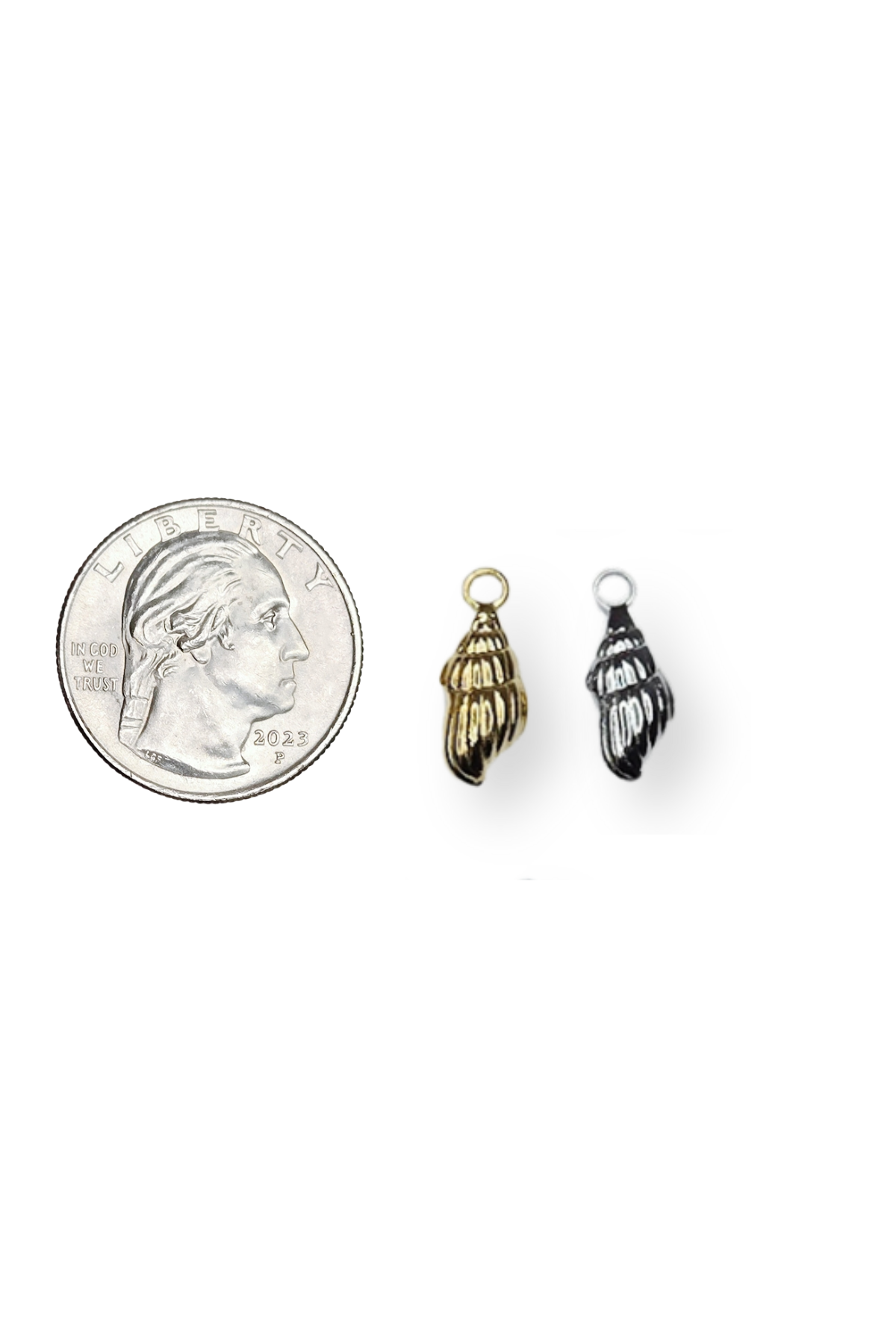 Stainless Steel 3D Ocean Conch Shell Charm