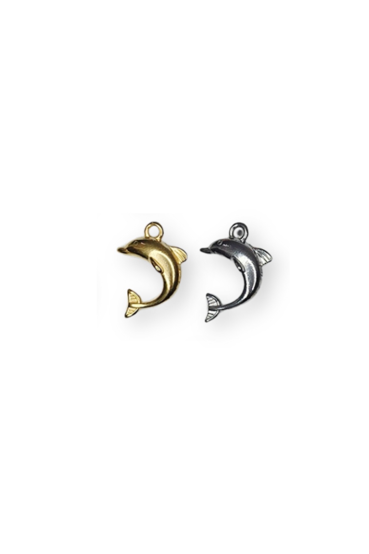 Stainless Steel 3D Ocean Dolphin Charm