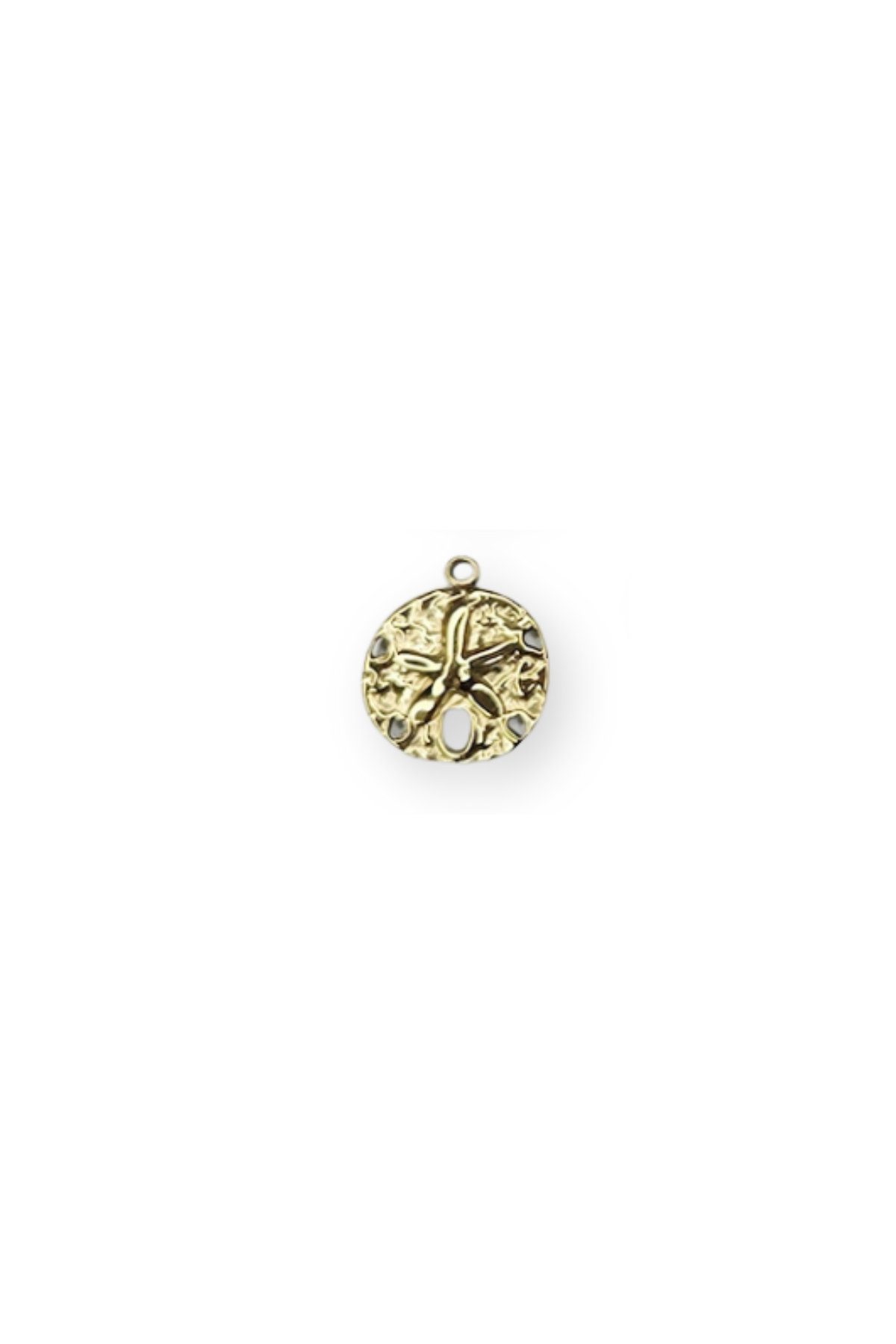 Stainless Steel 3D Ocean Sand Dollar Charm