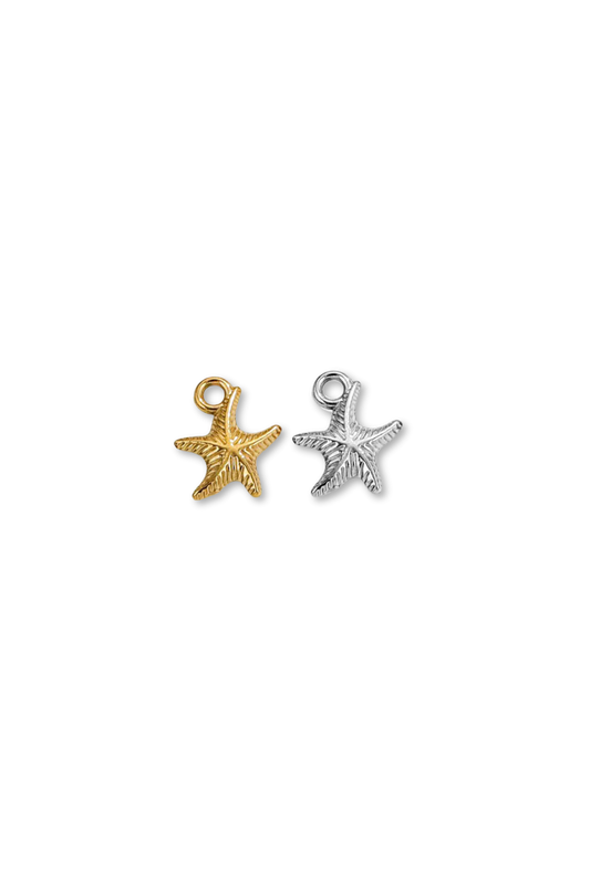 Stainless Steel 3D Ocean Starfish Charm