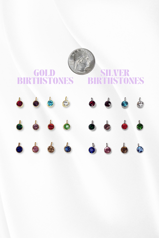 Stainless Steel Birthstone Charm