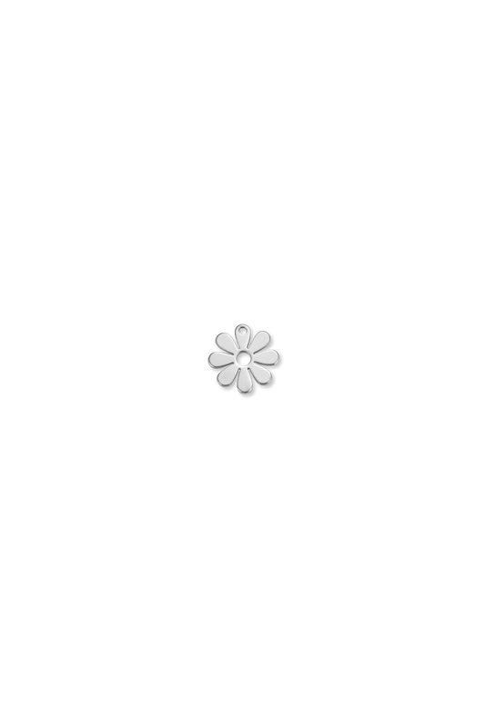 Stainless Steel Cut-Out Daisy Flower Charm