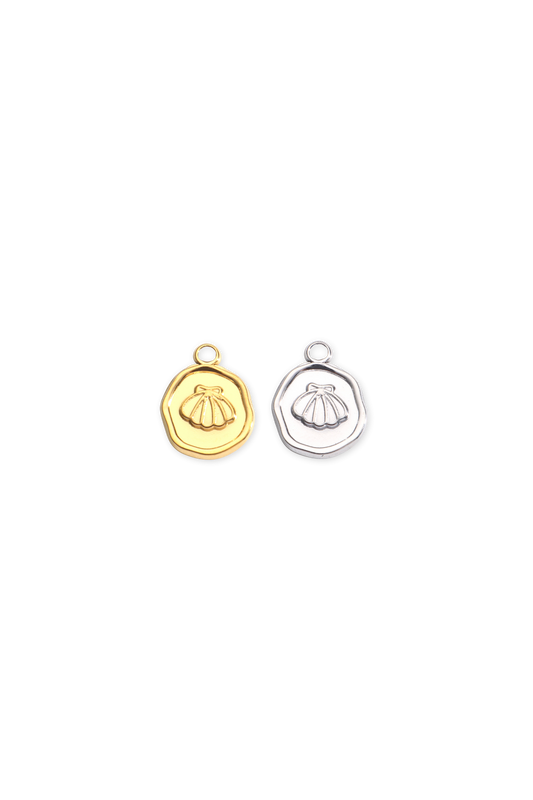 Stainless Steel Disk Shell Charm