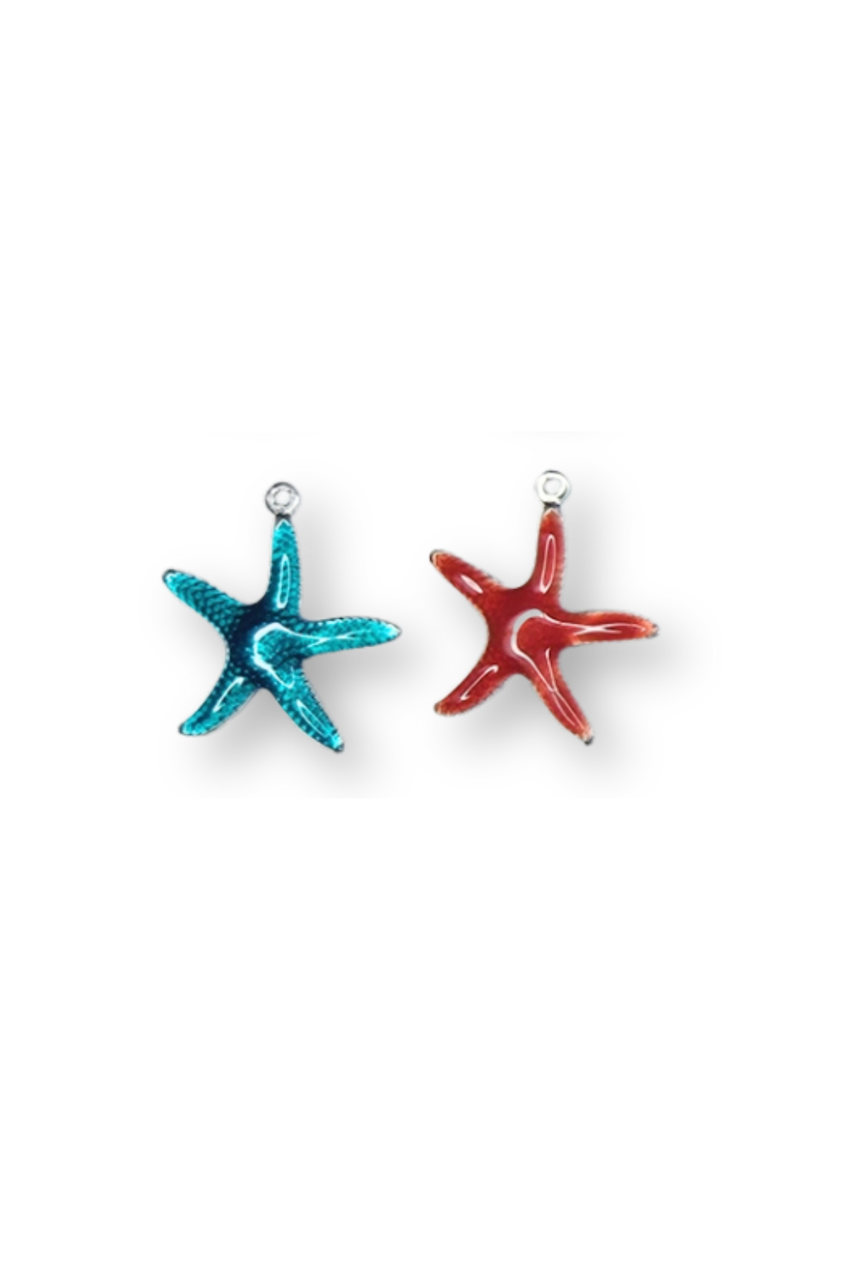 Stainless Steel Large Enamel Starfish Charm