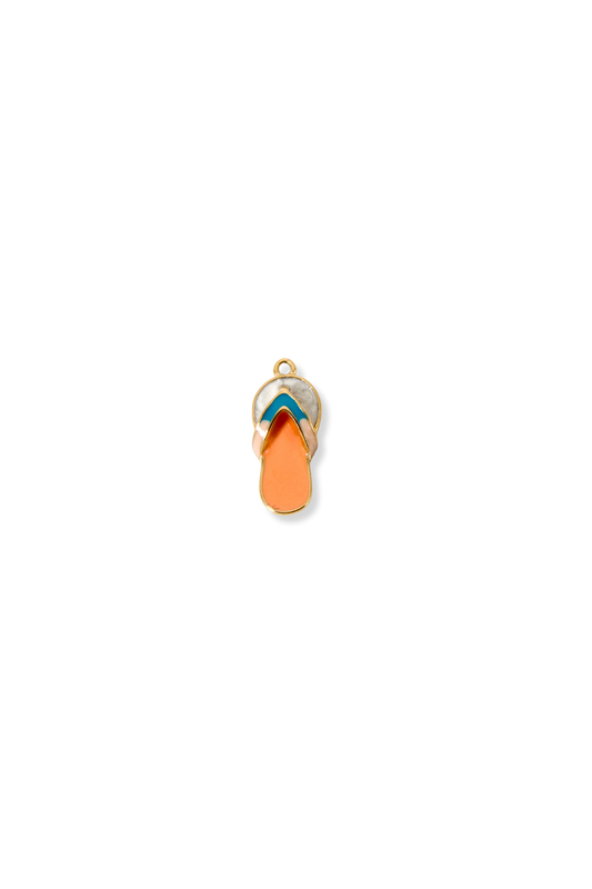 Stainless Steel Mini Enamel Flip Flop Beach Sandal