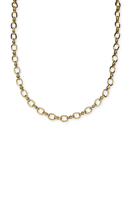 Stainless Steel Small Fancy Link Cable Chain 15.75" Necklace- Gold or Silver!