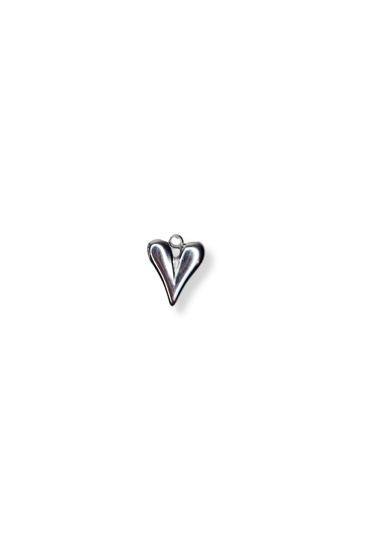 Stainless Steel Solid Heart Charm