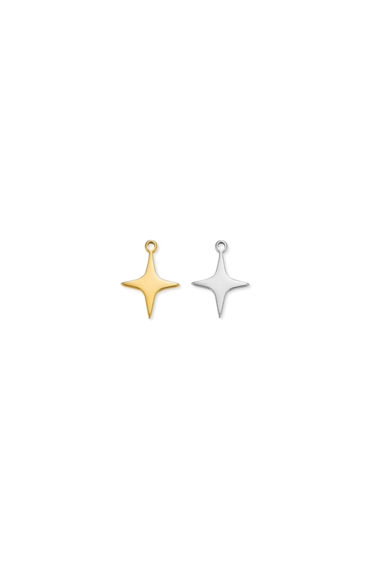 Stainless Steel Starburst Charm