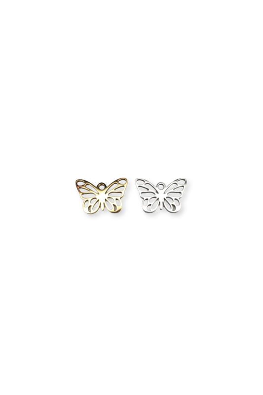 Stainless Steel Cut-Out Butterfly Charm
