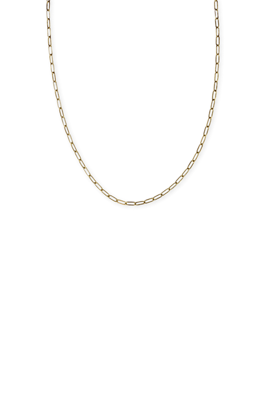 Stainless Steel Dainty Paperclip Chain Necklace- Gold & Silver!