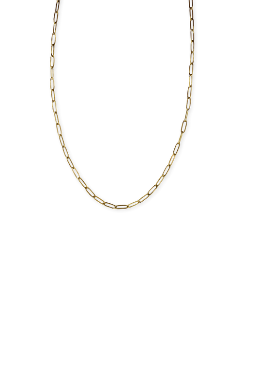 Stainless Steel Small Medium Paperclip Chain Necklace- Gold & Silver!